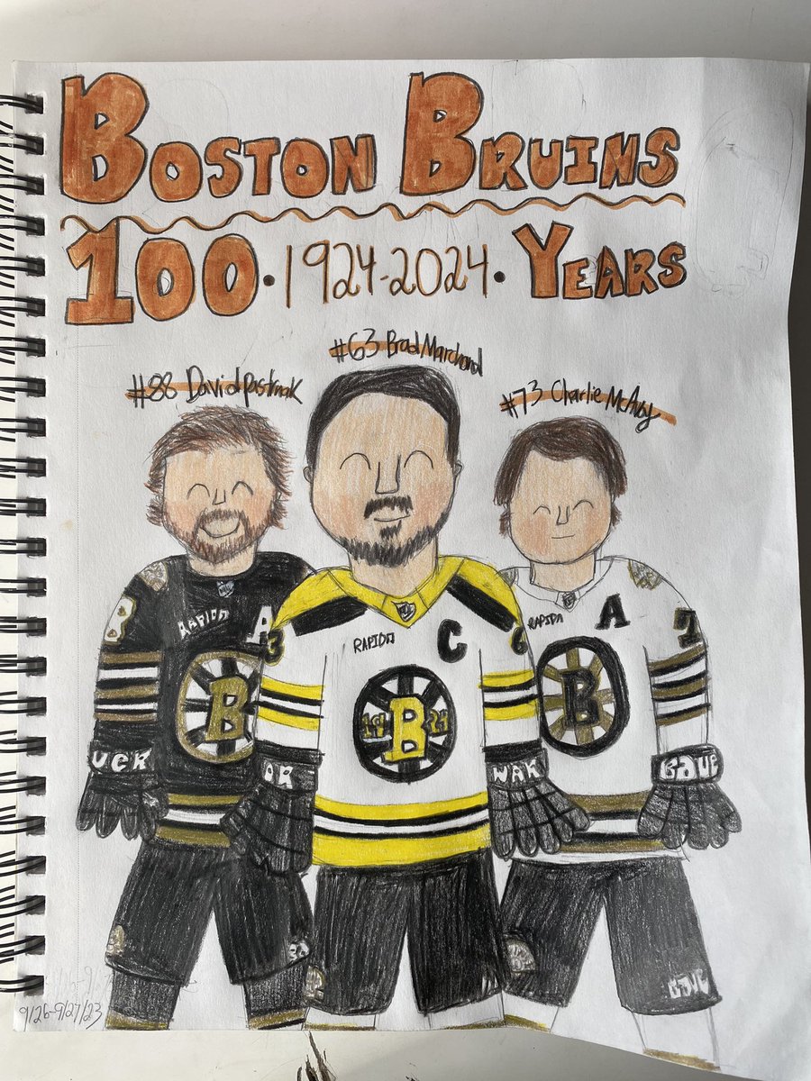The Boston Bruins in the Centennial jerseys to celebrate 100 years

These jerseys are so good I have to get one🔥 

🏷: #nhlbruins #bostonbruins #bruinhockey #bradmarchand #davidpastrnak #charliemcavoy #art #artist #artists #artistsontwitter #drawing #drawings #artwork
