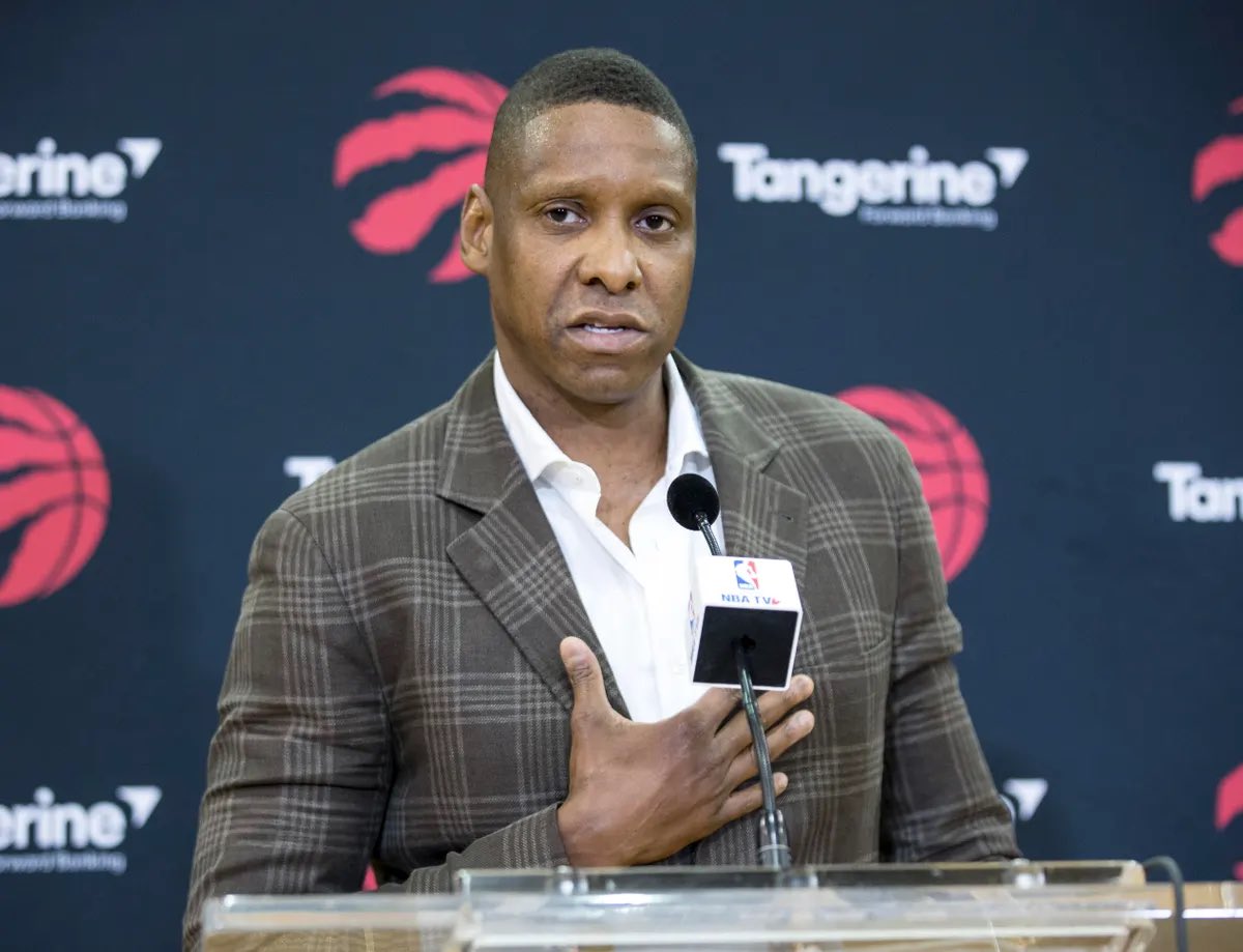 TheDunkCentral's tweet photo. “Somebody I know who’s dealt with Toronto’s front office that I talk to this week called Masai ‘the guy in your fantasy league who offers five trades a week and cancels at the last minute before you can decide whether to accept them or not.’”

- @highkin on Masai Ujiri 

(Via @TheRaptorsShow / h/t @BasketballOnX )