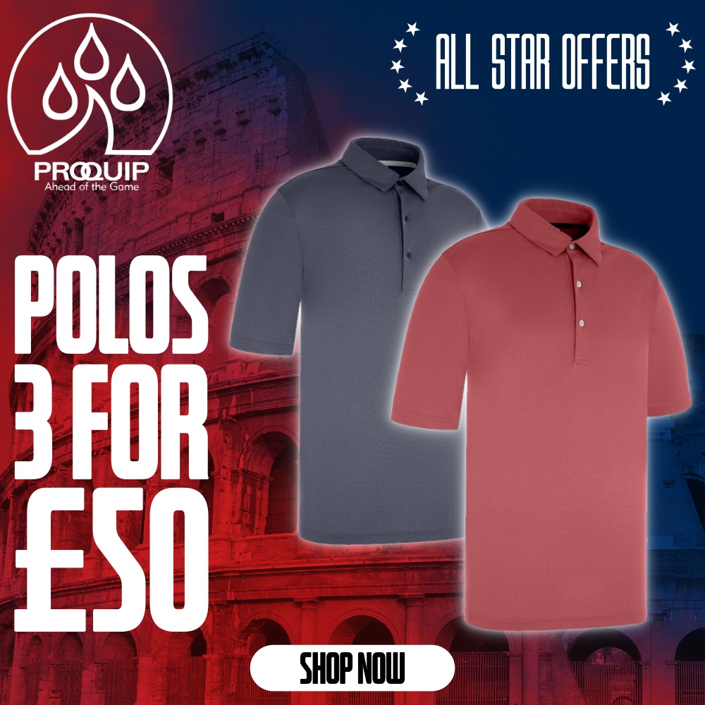 🌟 All Star Offers - ProQuip Polo Shirts Get 3 ProQuip Polo Shirts for only £50 - save £40 on RRP! Available while stocks last at AffordableGolf.co.uk - tinyurl.com/2xscnhzn