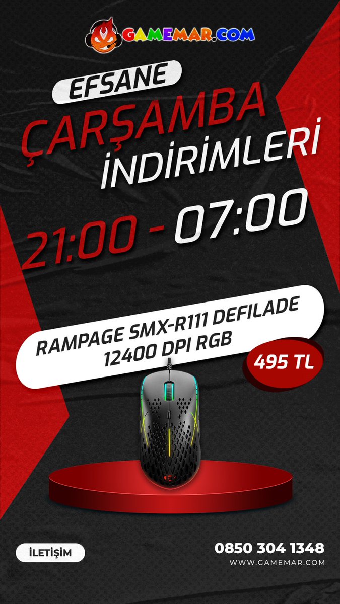 Gamemarcom's tweet photo. İndirimler başlıyor... https://t.co/foU6iRZLwb ’da Çarşamba 21:00 - Perşembe 07:00 Saatleri Arasında Efsaaane indirimleri Kaçırma!
https://t.co/GAq1imjTaY
#gamemar #gaming #oyuncuekipmanları #indirim https://t.co/s639PVSvb0