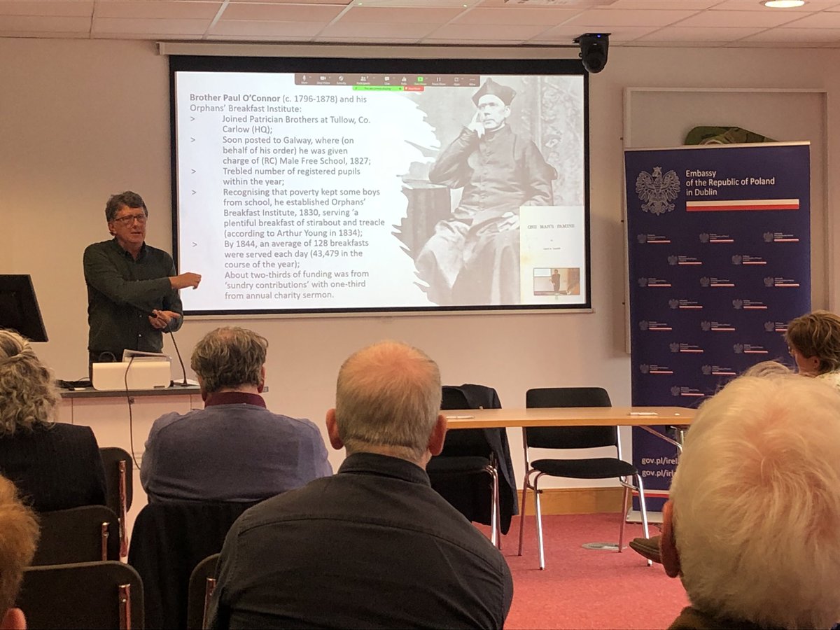 Dr John Cunningham @johncun1ngham gives a engaging contribution about feeding starving children during the #Famine as part of today’s symposium on Paul #Strzelecki in @historyatgalway