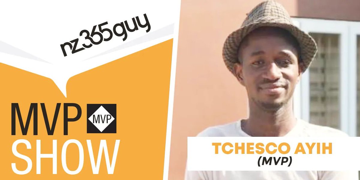 Thrilled to have <a href="/TchescoAyih/">Tchesco Ayih</a> with us today, talking about his journey from graphic design to tech. Tune in to learn more! 
podcast.nz365guy.com/486 
#nz365guy #MVPShow #MVP