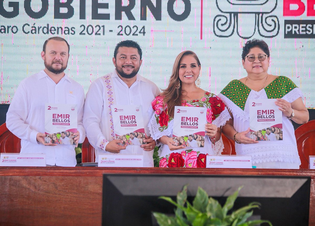 EmirBellosTun's tweet photo. ¡Seguiremos dando resultados y transformando a Lázaro Cárdenas! 

Rendí mi #SegundoInformeDeGobierno junto con el pueblo Lazarcardense que me dio la mano para llegar a ser presidente municipal. 

Agradezco la presencia de nuestra Gobernadora @MaraLezama 

#LeTocaAlPueblo https://t.co/cbIbfQV4cw