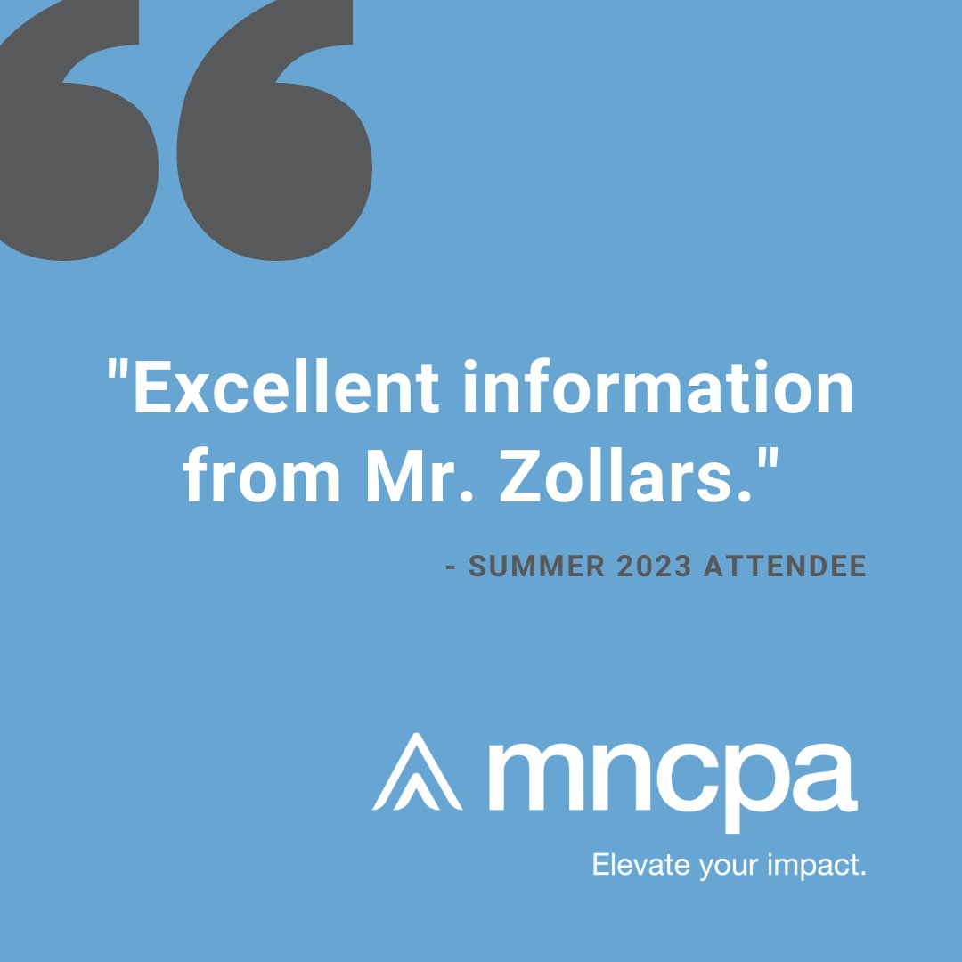 Federal #tax webinars are back with - who else? - the one &amp; only <a href="/edzollars/">Ed Zollars, CPA</a>, a fan favorite. 1st topic: Sec. 174 guidance/amortization/capitalization of R&amp;E costs. Join us on 10/23 or for the full series. mncpa.org/cpe/webinars/d… 
#taxtwitter #taxupdate