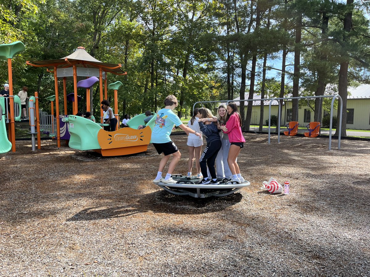 PCMiddle's tweet image. 7th graders pumped to be in the sunshine at Camp Victory!