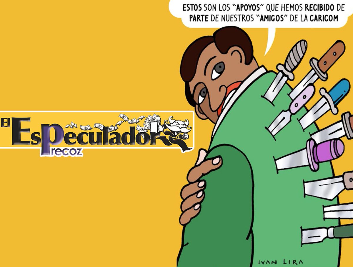 EL ESPECULADOR PRECOZ
*Medio afiliado a los peores medios

Con El Esequibo, CARICOM nos dio la espalda

El Especulador precoz sale el viernes a repartir humor y paz