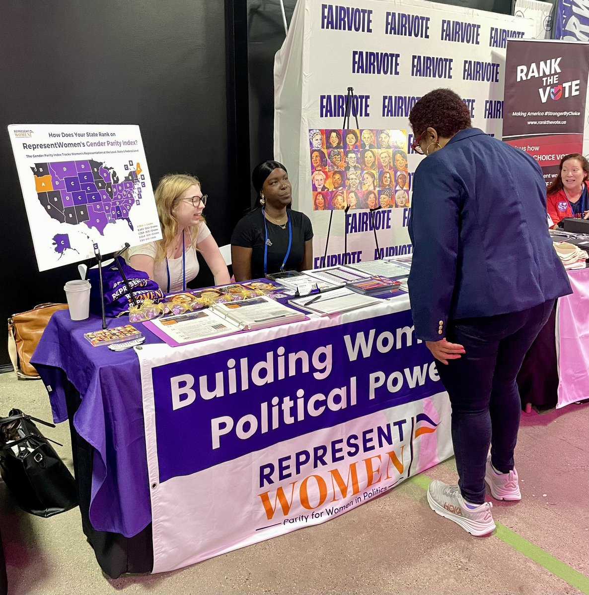 Day One of the #AmericanDemocracySummit had kicked off and we are rocking and rolling! Come and see us to learn more about how to build women’s political power. 💪💁‍♀️ #RepresentationMatters #GenderParityIndex <a href="/alissashaw_/">Alissa Shaw</a>
