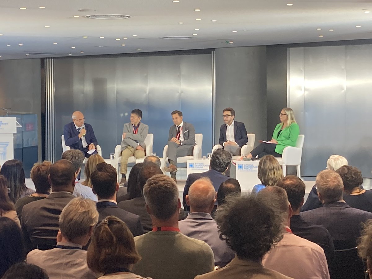DoBrien_85's tweet photo. At the opening ceremony for #AthensForum- great panel and fantastic to hear @JuttaUrpilainen cite the need to engage young people and the importance of the EU-funded #WYDE programme- find out more about our role here: 

https://t.co/41o0OdADMK

#WYDEYouth @ForumAthens @EPD https://t.co/HiQk1JIC9O