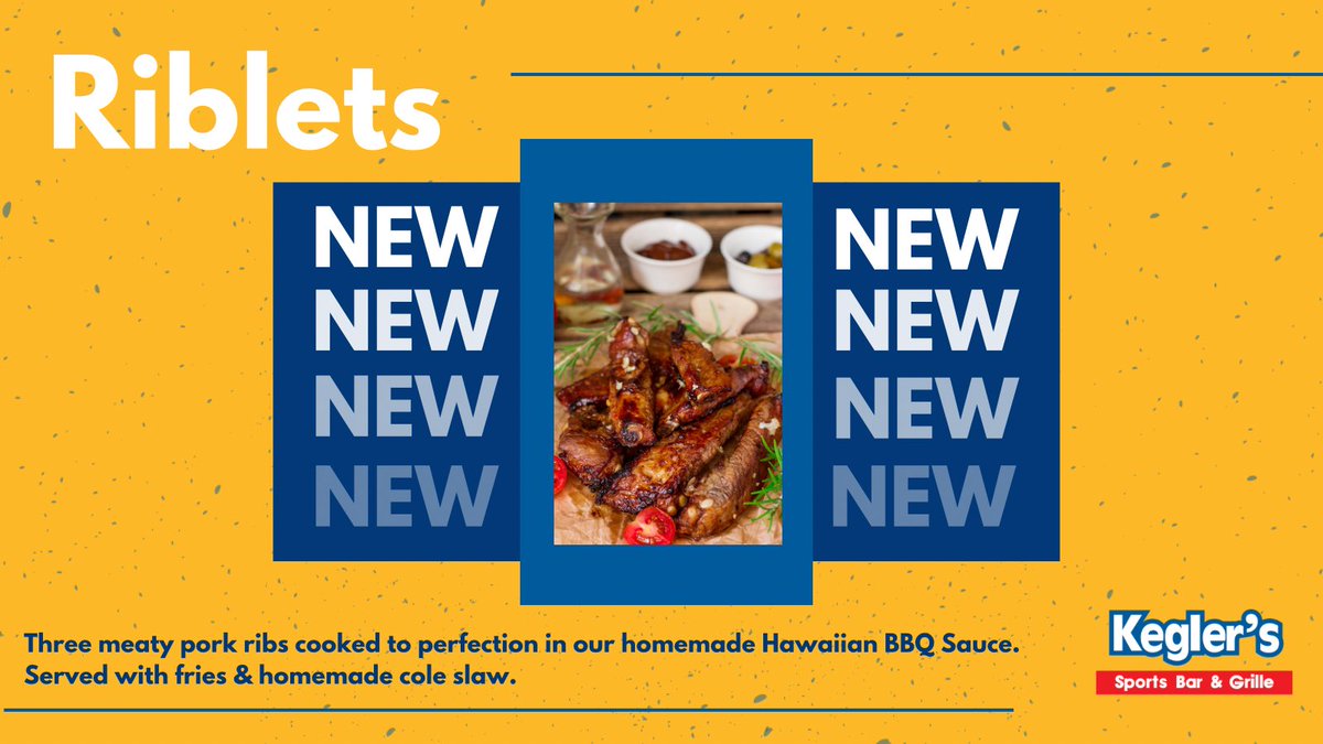 KeglersWV's tweet image. Available in a lunch or dinner portion! 😋 #newmenuitem #riblets #wvu #morgantownwv #keglerswv