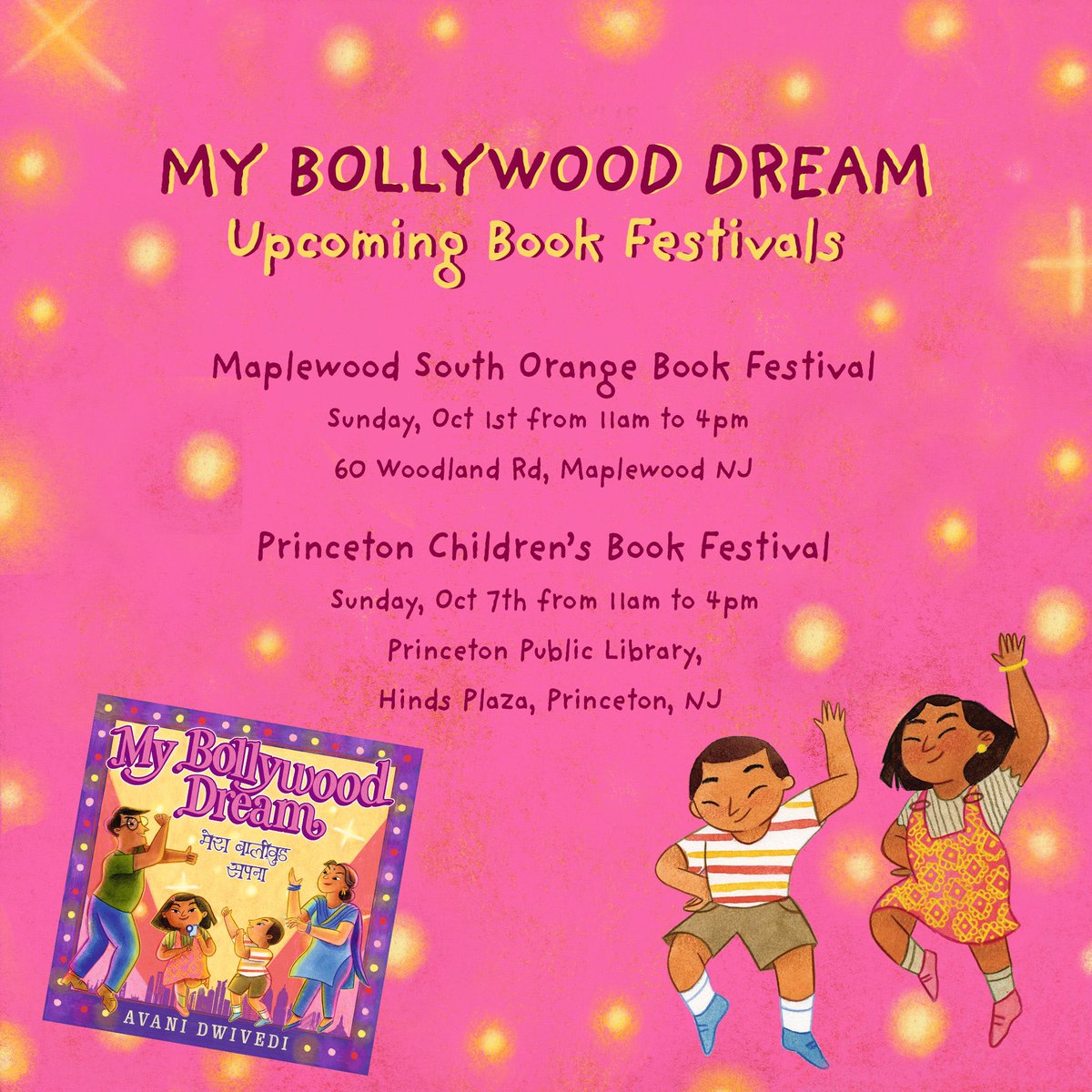 I’m so excited to be at two wonderful book festivals in the coming weeks, the Maplewood South Orange Book Festival (10/1) and Princeton Book Festivals (10/7) where I’ll be signing books. See you there!✨