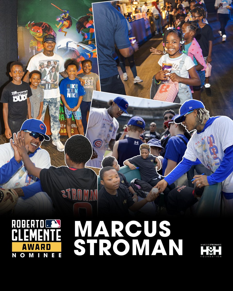 Thank you for all of your love and support for @STR0 and the HDMH Foundation as we continue to help push our Chicago communities forward!🙏 If you haven’t already, vote for Marcus to receive the 2023 Roberto Clemente Award. 💯 mlb.com/community/robe… #chicagocubs #HDMH #mlb