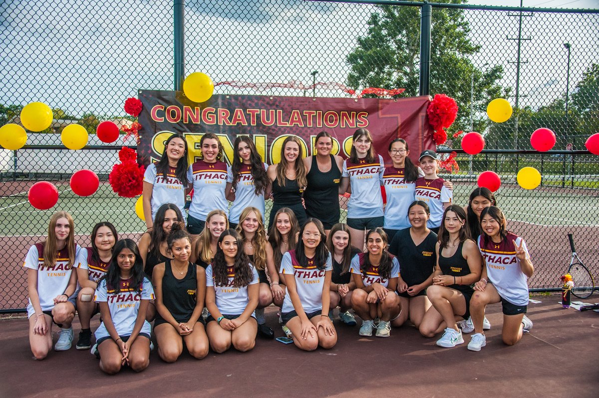 IHS Girls Tennis held their senior night on Friday! Congratulations, athletes! 🎾 #teamicsd #icsdproud