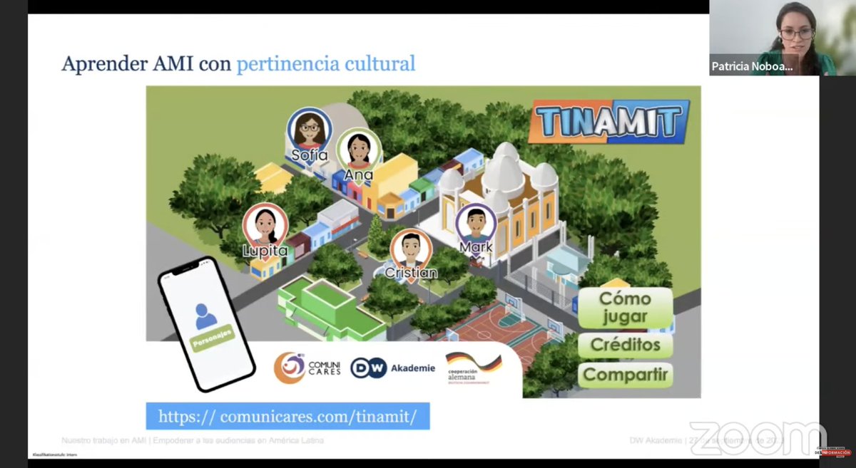 DW_Akademie_es's tweet photo. "En Internet no todo es lo que parece", como muestran las iniciativas de aprendizaje lúdico que desarrollamos con nuestro socios en #AméricaLatina para fomentar la #AMI entre la juventud, como #Tinamit de @COMUNICARESGT
Lo explica @PatyeNoboa en @cumbredesinfo #CumbreDesinfo2023 https://t.co/MQ7iDechl7