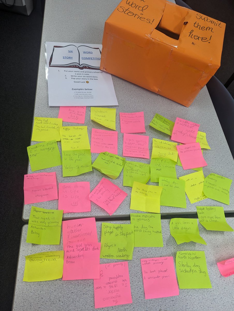 Just a few of our many fantastic 6 word stories from open evening last night!