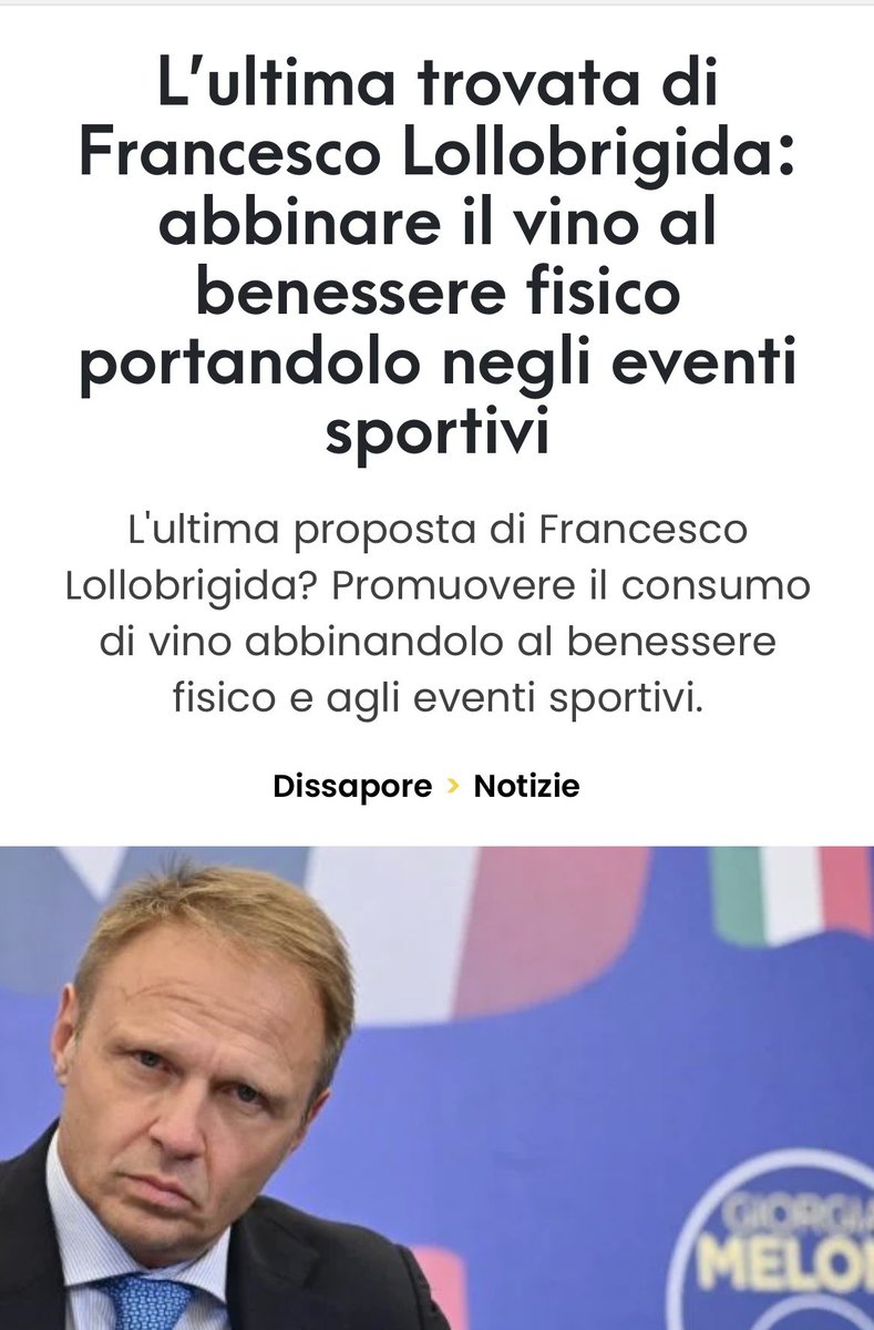 Eravamo preoccupati sul fatto che il Min. Lollobrigida non dicesse cazzate da settimane.

Meno male...