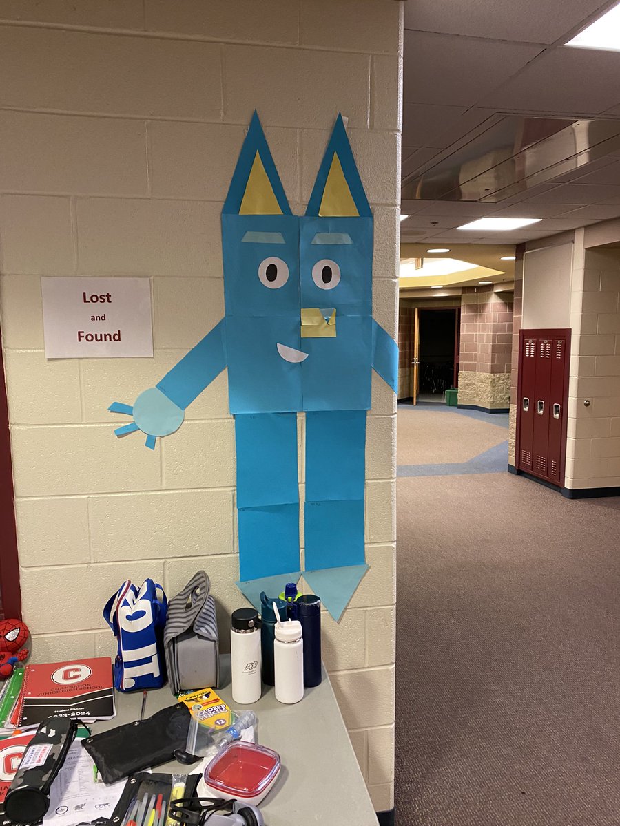 cheretta's tweet photo. 8th Grade Geometry Composite Figure Projects. Students had to use specific shapes, find area, and create a life-size figure. They are very creative! @ChannahonPride https://t.co/Y8oIt9qF5G