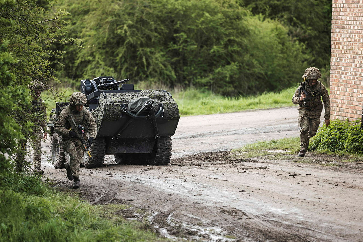 Rheinmetall MissionMaster armed with the VENOM low-recoil, british-made 30x113 mm gun. Same ammo as used by APACHE, without having to buy the american M230LF. Delivers on 'How We Fight - 2026' vision of UGVs providing 'direct fires lethality for light forces up to 30mm calibre'.