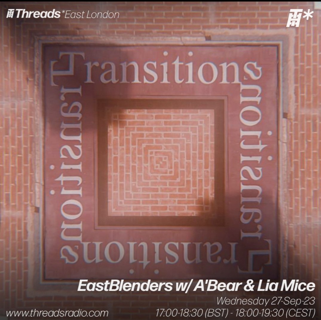 Tonight ! #EastBlenders equinox special- 6pm @threadsradio cross over the threshold from the lighter months into the darkness with me and @Lia_Mice
#ambient #dronepop #psychrock 
@stillhouseplants 
@alehophop 
@gazelletwin
@stephenjbuckley
@gong_band
#FatalMicrobes 
@feverray
