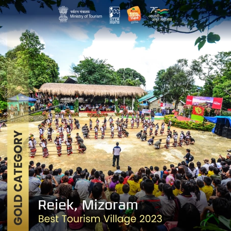 Reiek village from Mizoram has been recognized as one of the Best Tourism Village of India in the Gold Category. Nestled in Mamit dist, Reiek is known for being one of the cleanest villages in Mizoram. It is a typical Mizo village with traditional huts.