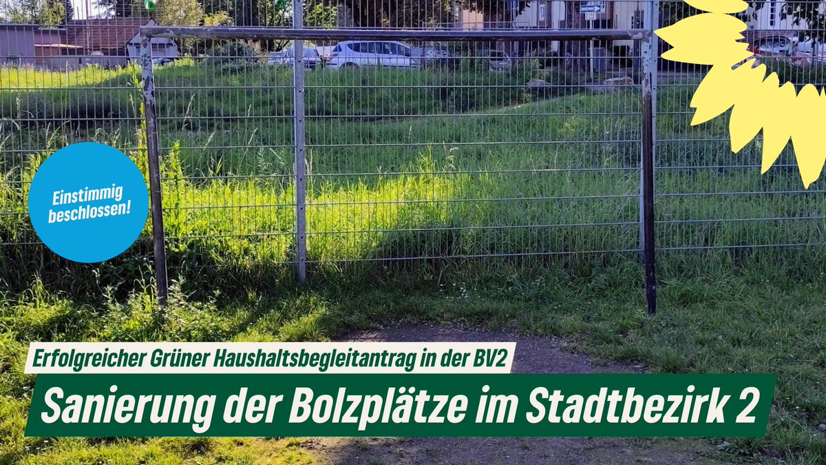 Die Bolzplätze in #Flingern &amp; #Duesseltal sind u.a. wichtige Begegnungsorte für Kinder und Jugendliche. Leider sind die meisten Anlagen in die Jahre gekommen und kaum noch nutzbar. Daher bitten wir den Stadtrat, Haushaltsmittel für kurzfristige Sanierungen der Plätze einzuplanen.