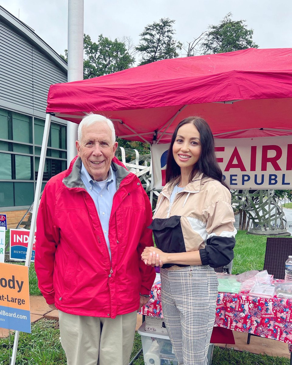 It was a pleasant surprise meeting former Congressman Frank Wolf at early voting in Reston. I am thankful to Frank for his words of support and encouragement!