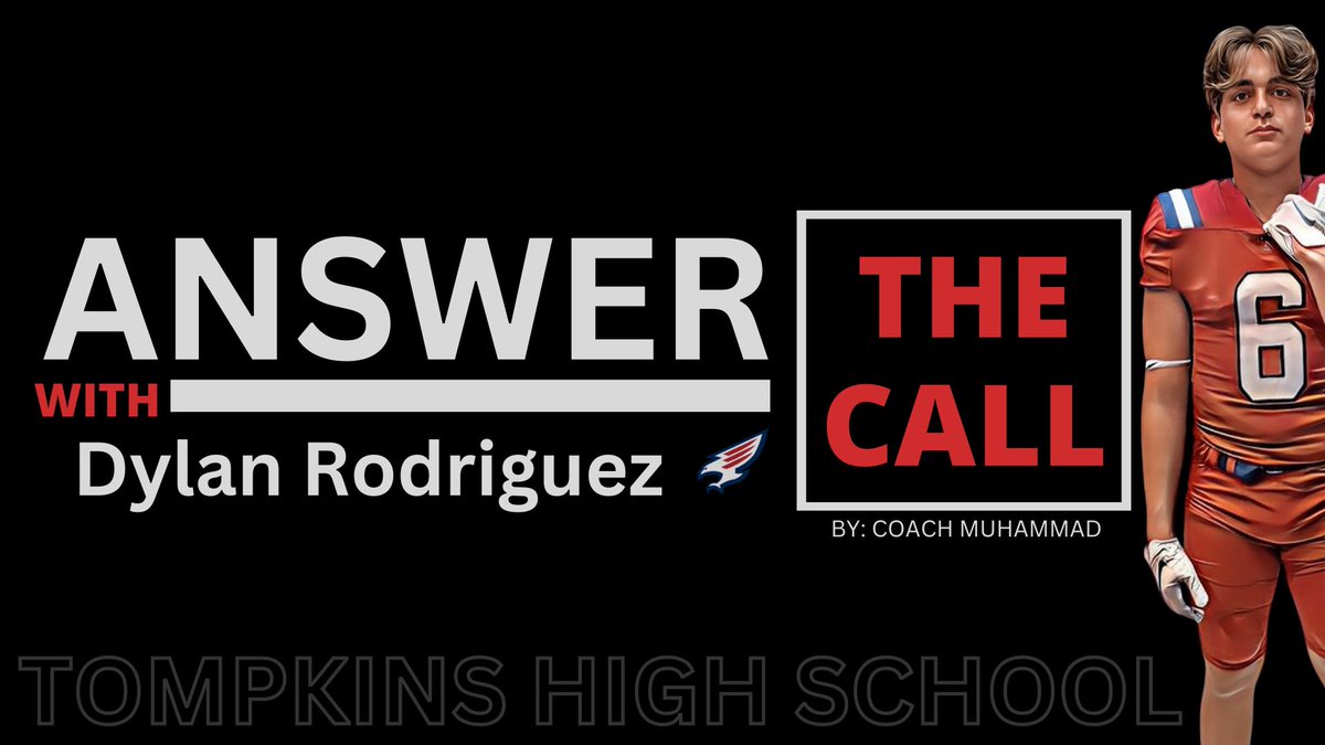 CoachKaliefM's tweet photo. This week on "Answer The Call", we have Dylan Rodriguez, a "Do It All" athlete (RB/Slot) with a 3.6 GPA that's showcasing his talent at every game. Click the link to learn more about him. 
https://t.co/9M3z7LAj7Y https://t.co/Q0fCNB28Oh