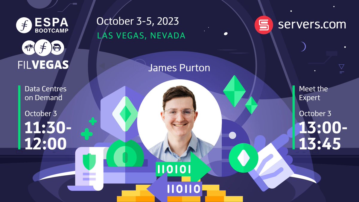 servers_com's tweet photo. Considering decentralized storage?

Join James Purton at #ESPABootcamp VIII in Las Vegas and #FILVegas from Oct 3-5 for a game-changing solution to slash time to market by 75% 😱

Don't miss out! https://t.co/8lcY9UOuQa