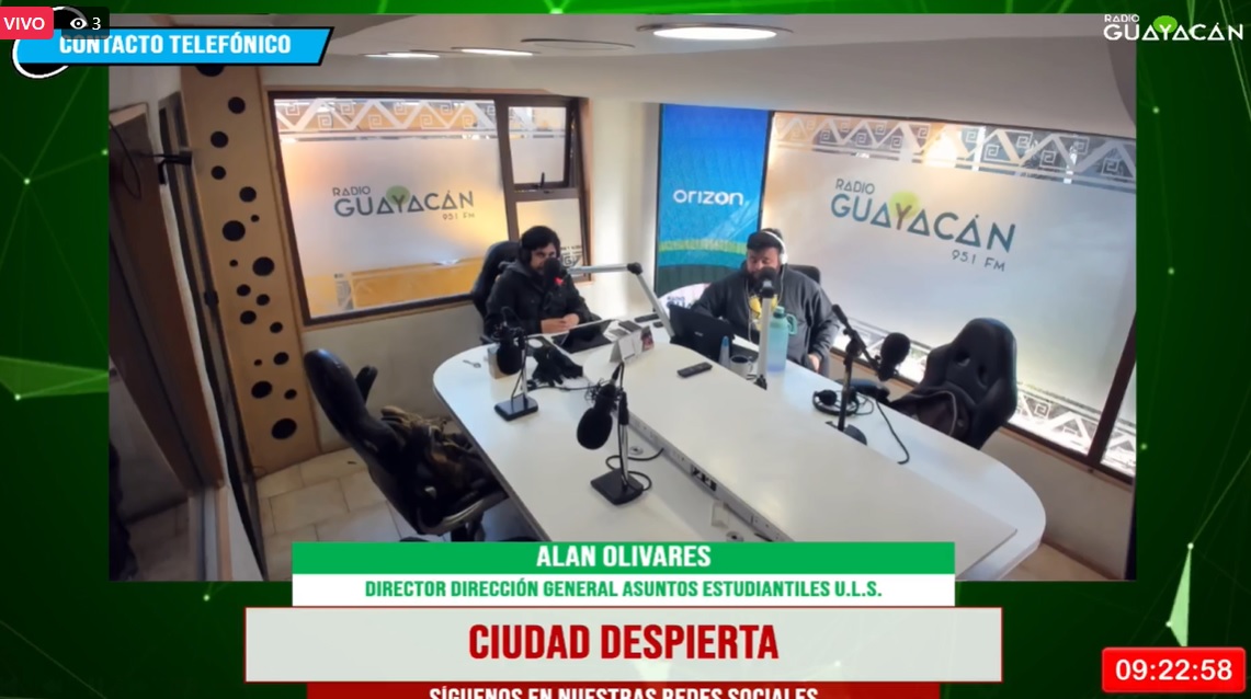 userena's tweet photo. 🎙️📱[AHORA] El Director de Asuntos Estudiantiles #ULS, Alan Olivares, conversa con @guayacancl sobre la #EXPOULS y los beneficios estudiantiles.

💻📻95.1 FM o https://t.co/jXum4GMql0

@guayacancl @dgaeuls

#ULSenMedios https://t.co/uz869Xld5Y