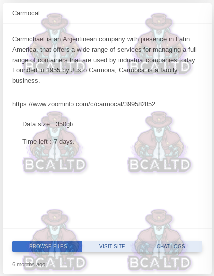 BirminghamCyber's tweet photo. 🔐 New #ransomware incidents.

🇦🇷 #Argentina: Carmocal &amp; BIT S.A. soon to be released by LostTrust.

🔎 #ThreatIntelligence: @chum1ng0 (¡Gracias!).

👁️ Stay informed with #DarkFeed for the latest Ransomware #ThreatIntelligence. https://t.co/pHG5BIMr6f