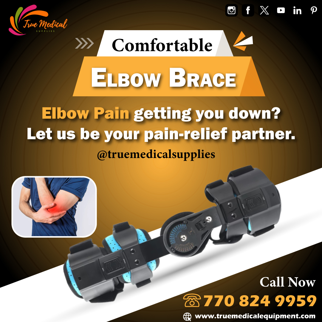 Don't let elbow discomfort slow you down. Our elbow brace is your secret weapon for a pain-free, active life.
Call Us- 770 824 9959
Email- contact@truemedicalequipment.com
Web- truemedicalequipment.com
#ElbowBrace #ElbowSupport #ElbowInjury #ElbowPainRelief #truemedicalsupplies