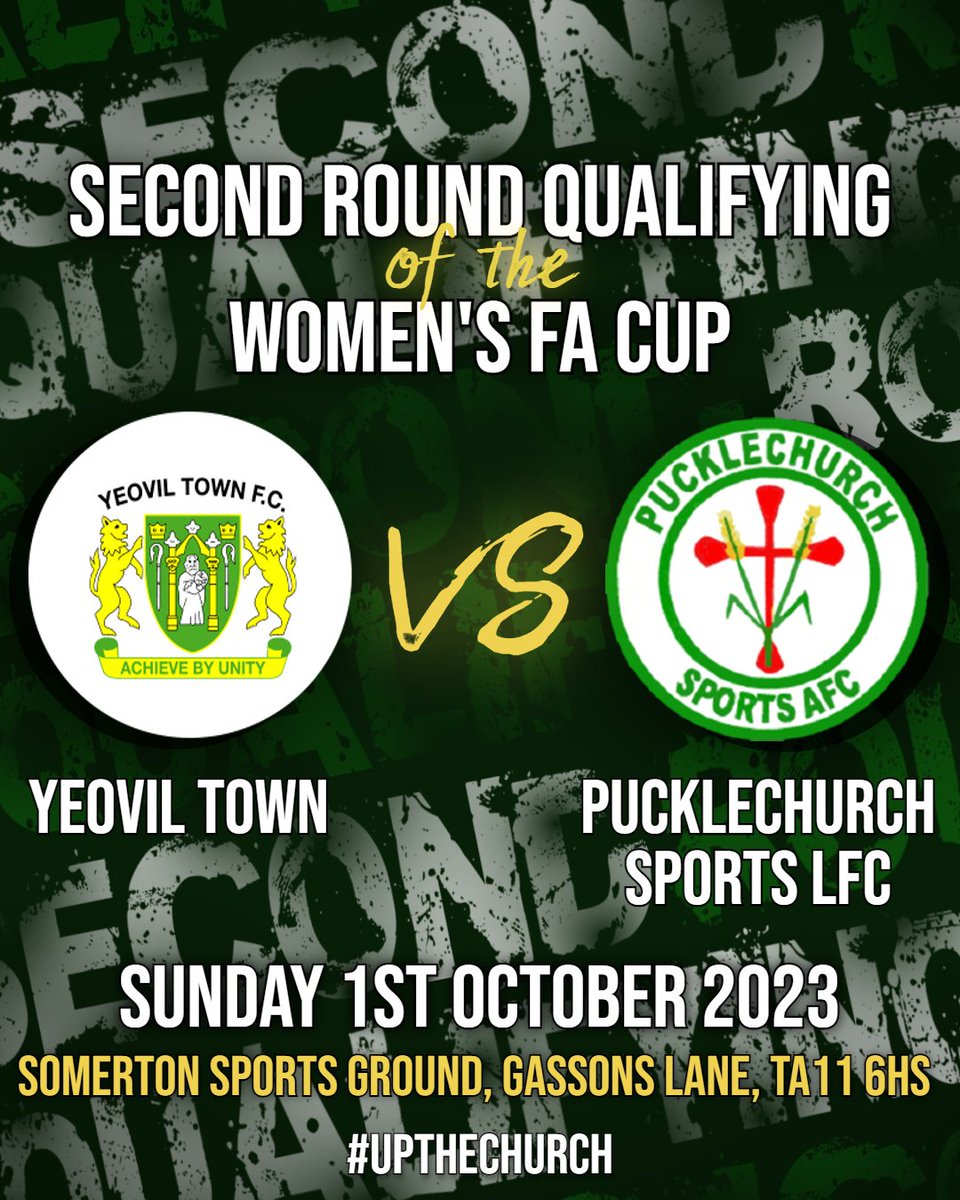 YateTownWomen's tweet photo. ⚽ MATCHDAY ⚽

The magic of the @FACupWomens is back 💚

🆚️ @YTWomenFC
🏆 @FACupWomens 2nd RQ
📍 Somerton FC, TA11 6HS
📅 1st October
🕑 2:00 PM

We would really appreciate your support as we look to book our place in the 🎩 for the next round 💚

#UTC https://t.co/DqrrvvniJF