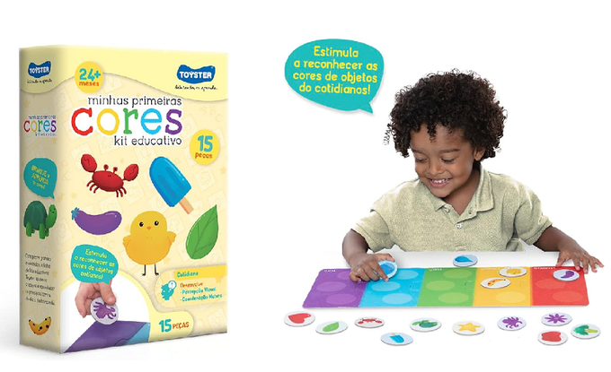 Minhas Primeiras Cores – Jogo Educativo – Toyster Brinquedos