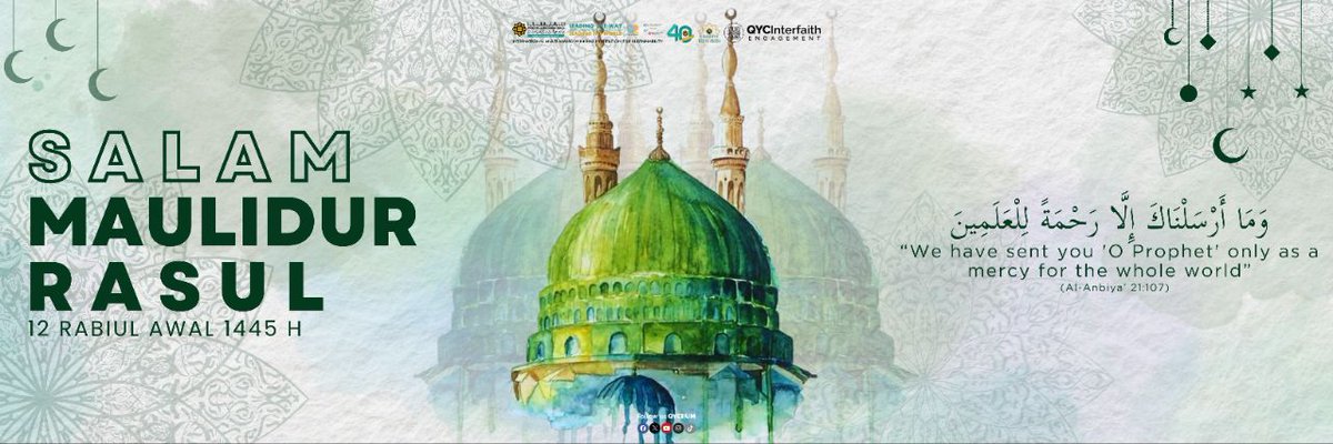 qyciium's tweet photo. Salam Maulidur Rasul 1445H

Maulidur Rasul, which marks the anniversary of the Prophet, is celebrated every year by the muslims as a way of expressing their love for the Prophet Muhammad SAW.

اللهم صل على محمد وعلى آل محمد

 QYC Interfaith Club
 Interfaith Harmony Engagement https://t.co/2XzUF06DlN