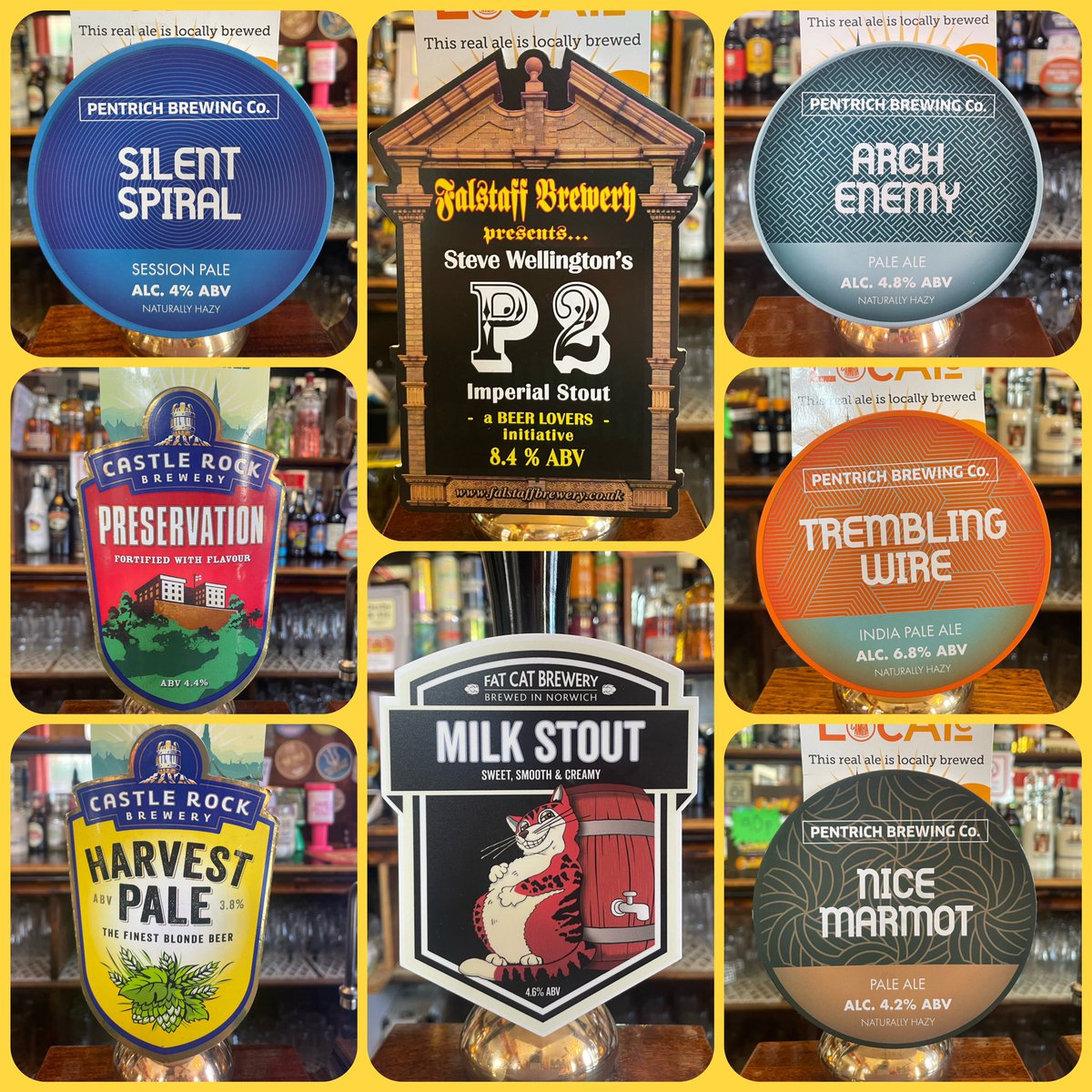 Alex_Pub_Derby's tweet photo. Cask today from @PentrichBrewing @CRBrewery @FatCatBrewery &amp; Falstaff. https://t.co/c6GL2iXCrV