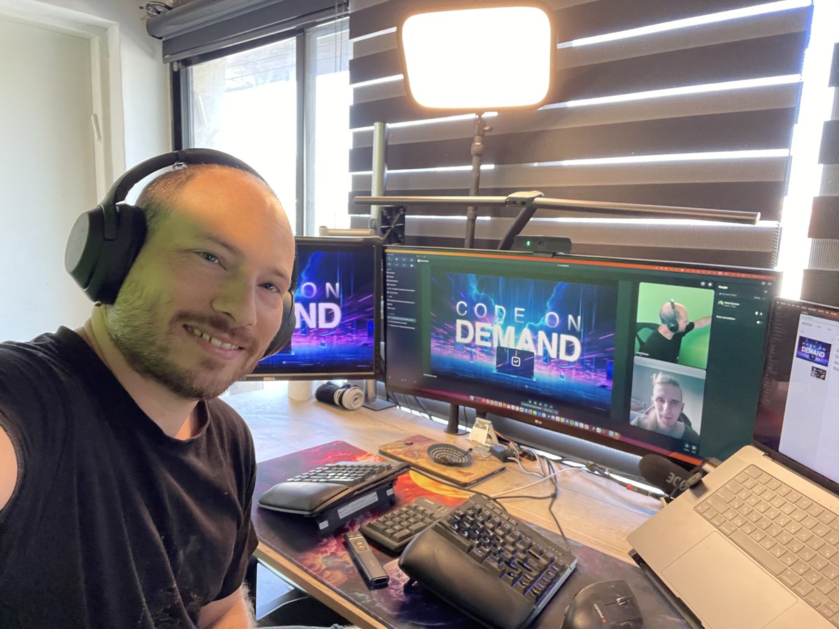 ShohamGilad's tweet photo. Just wrapped up recording my talk for the @ReactAdvanced  conf🚀 Explored how streaming revolution principles can boost our dev workflow. in English, remotely. Register here for the recording: https://t.co/lRBWMnaP0T. Say goodbye to spinning CDs, and embrace the future! https://t.co/TZbnqdAa19
