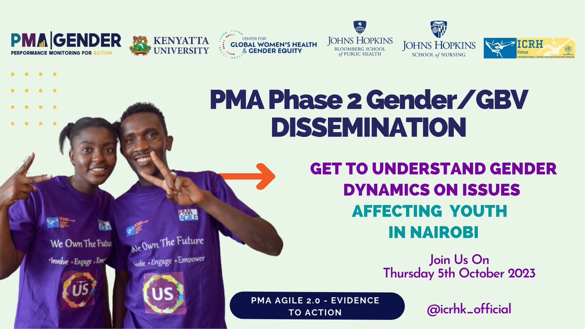 icrhk_official's tweet photo. Mark your calendars! Next week, we're disseminating findings from our Phase 2 #Gender/#GBV study in Nairobi. Let's ignite conversations, share insights, and pave the way for evidence-based change! #GenderEquity @CCGD_KE @KenyattaUni @JohnsHopkinsSPH @CREAWKenya @michelerdecker https://t.co/IIJQGtUyIN