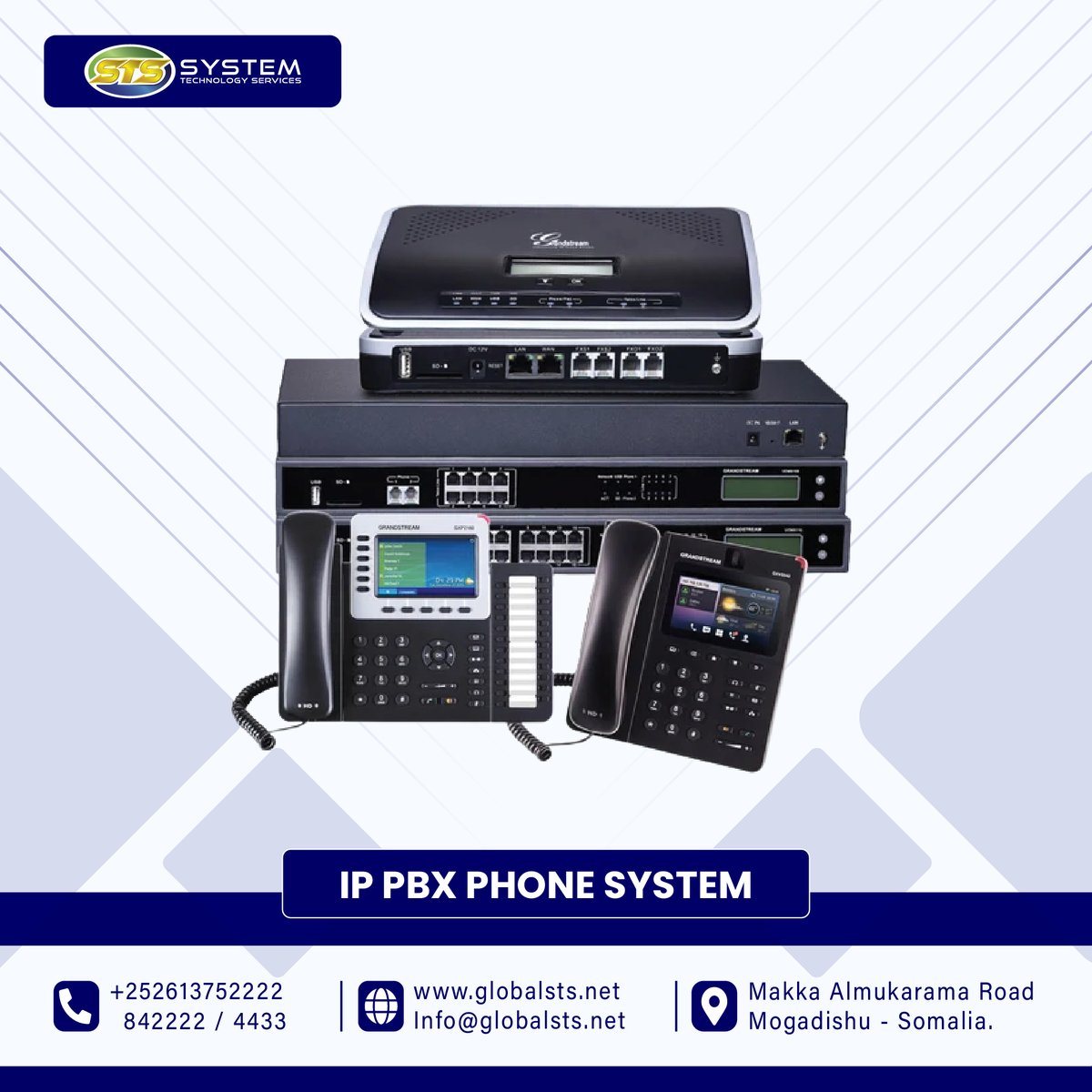 globalstsone's tweet photo. -𝐈𝐏_𝐏𝐁𝐗_𝐏𝐡𝐨𝐧𝐞_𝐒𝐲𝐬𝐭𝐞𝐦
Macaamiil waxaan goobtaada ganacsiga u heynaa IP PBX phone kasoo muhiim u ah communication-ka shaqaalaha dhaxdooda ah 
Haddaba qalabkaan iyo kuwo kaleba ayaan kuu diyaarinaye nagala soo xiriir:- 4433-842222 -613752222. https://t.co/zi8aEBxT7k
