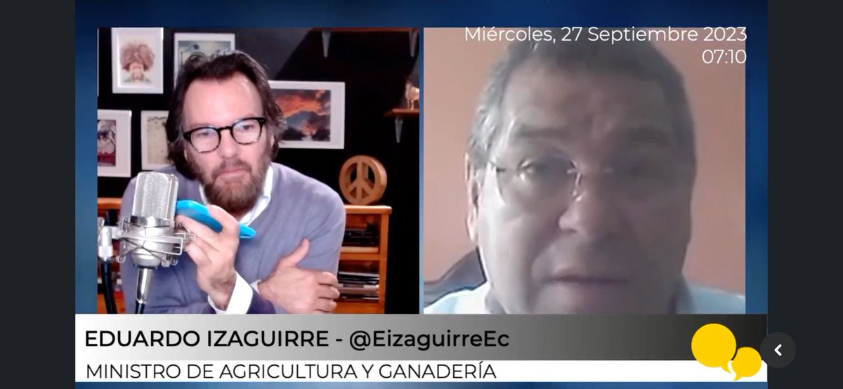#Entrevista 🎙 | A través de la señal de <a href="/radiocityec/">RadioCity 89.3 FM</a>, el ministro, <a href="/EizaguirreEc/">Eduardo Izaguirre M.</a>, informa las acciones que lleva a cabo el MAG para mejorar los procesos de control en las exportaciones de banano, uno de ellos es la toma de desiciones inmediatas en torno al sistema Unibanano.