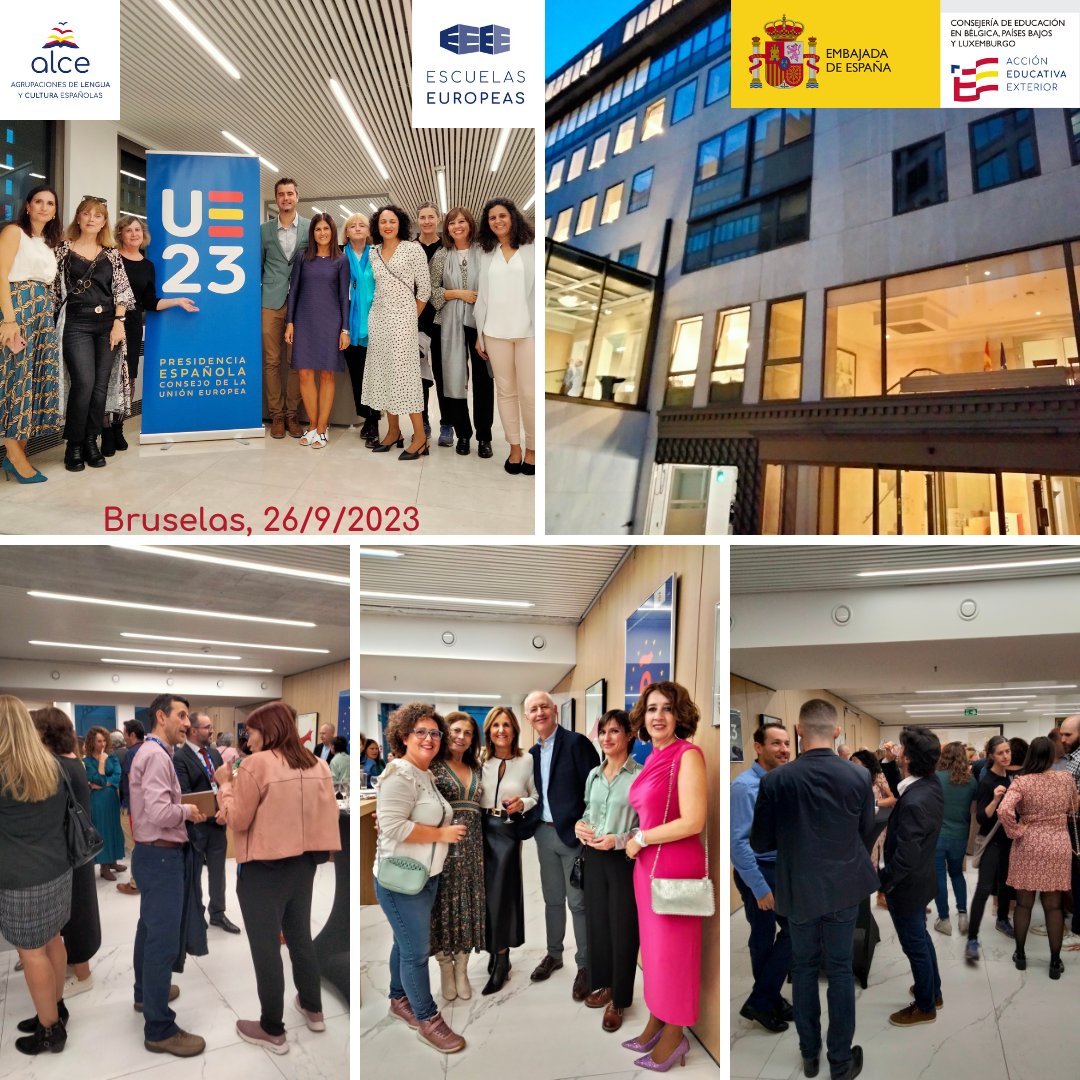EduBenelux's tweet photo. La Consejería de Educación ante la UE organizó ayer en su sede un encuentro con los docentes de #EscuelasEuropeas y de #ALCE destinados en Bélgica, con motivo del inicio de curso y en el marco de la Presidencia española del Consejo de la UE. https://t.co/f3EBQO20EY