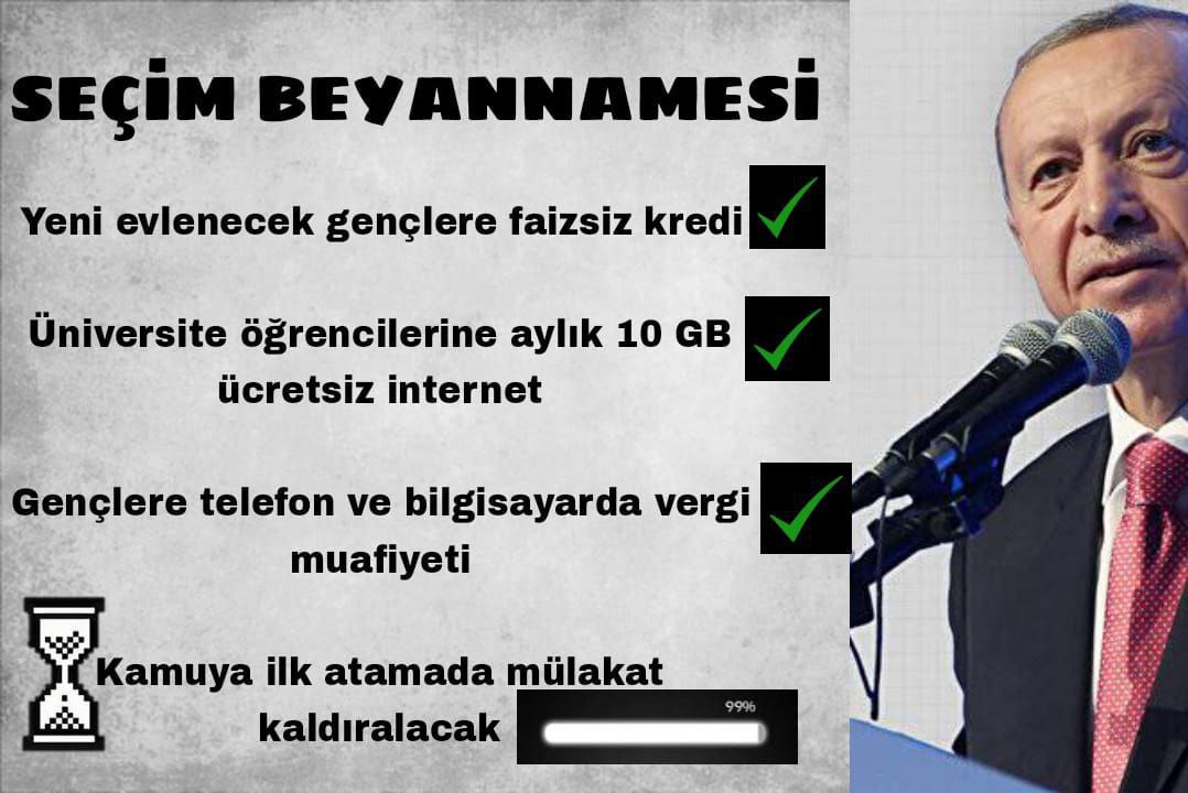 "Söz verdiysek sözümüzü tutarız" dediniz,sayın <a href="/RTErdogan/">Recep Tayyip Erdoğan</a> sizden bir açıklama bekliyoruz efendim.haber bekliyoruz <a href="/Yusuf__Tekin/">Yusuf Tekin</a> <a href="/EmineErdogan/">Emine Erdoğan</a> <a href="/_cevdetyilmaz/">Cevdet Yılmaz</a> <a href="/Selcuk/">Selçuk Bayraktar</a> <a href="/dbdevletbahceli/">Devlet Bahçeli</a> <a href="/kilicdarogluk/">Kemal Kılıçdaroğlu</a> <a href="/meral_aksener/">Meral Akşener</a> <a href="/ErbakanFatih/">Dr. Fatih Erbakan</a> #CbSözVerdiMülakatYok