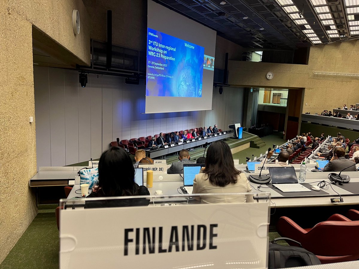 Final step of ITU for preparations for the World Radiocommunication Conference 2023 (WRC-23), Inter-Regional Workshop in Geneva. Around 400 participants on-line &amp; on-site. Exchange of views on agenda items of WRC-23, provides a good starting point for the discussions for Dubai.