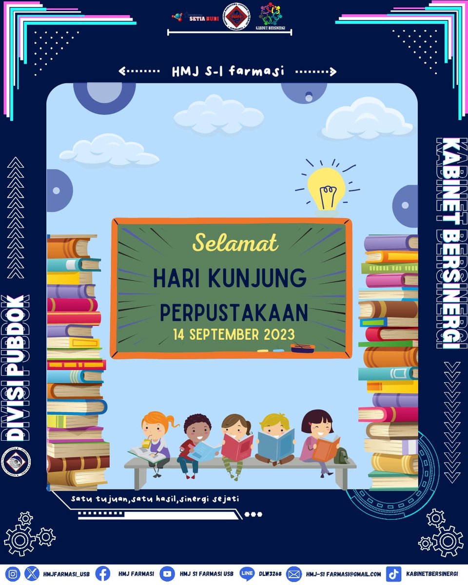 HMJFarmasi_USB's tweet photo. Hari Kunjung Perpustakaan Diperingati 14 September, Ini Sejarahnya. Tanggal 14 September diperingati sebagai Hari Kunjung Perpustakaan (HKP). Peringatan hari ini juga dalam rangka untuk meningkatkan semangat literasi masyarakat dengan gemar melakukan kunjungan ke perpustakaan. https://t.co/zm3nu0WB6V
