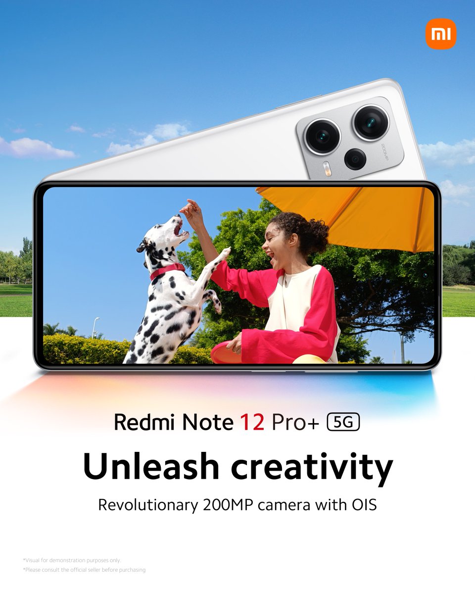 XiaomiGhana's tweet photo. Unleash your creativity with the Redmi Note 12 Pro+ 5G. With a revolutionary 200MP Camera with IOS your creativity is unlimited. at a cool price of GHS 4,569. Get your today.
#RedmiNote12Pro https://t.co/Cv2zqlfhdC