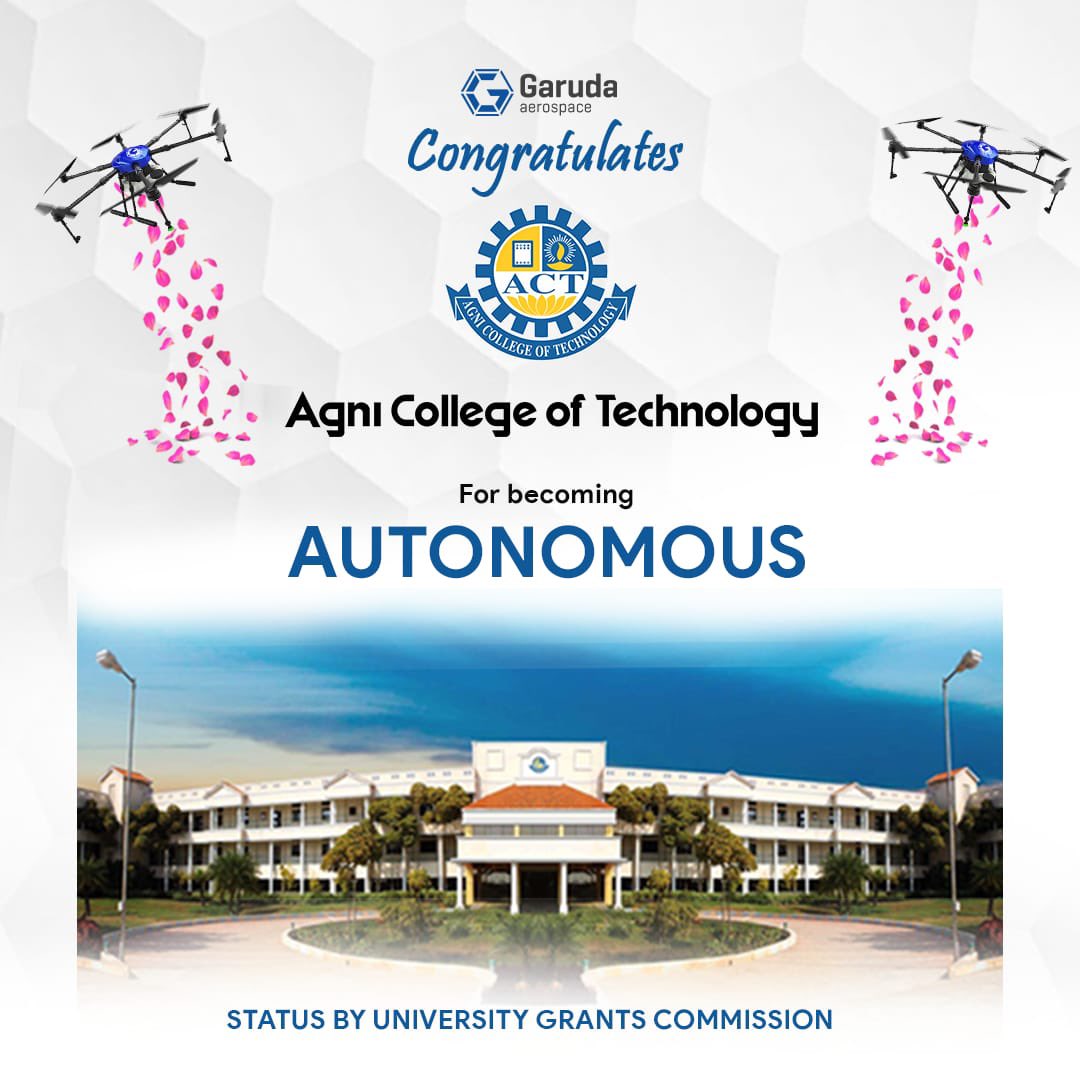 ravikarkara's tweet photo. Heartiest congratulations to @AgnishwarJ and Agni College of Technology @agni_act for achieving the prestigious status of autonomy, as recognized by @ugc_india! This remarkable milestone transcends mere institutional recognition.

Under the visionary leadership @AgnishwarJ,  Hon VC, along with the dedicated staff, talented students, and the entire Team Agni Group, this achievement signifies a resolute commitment to prepare the next generation for the challenges and opportunities of the Fourth Industrial Revolution (4IR). 

With newfound autonomy, Agni College of Technology can swiftly adapt and evolve its curriculum, ensuring that young minds are equipped with cutting-edge skills vital in an ever-evolving technological landscape. 

In an era where innovation drives industries, this accomplishment reinforces the institution's dedication to nurturing future professionals who will excel in emerging domains like AI, robotics, and sustainable technology.

This milestone isn't solely about education; it's about sculpting the future workforce, fostering innovation, and making a substantial contribution to our nation's growth. Kudos to all involved for this forward-looking leap!  #4IR #EducationForTheFuture

@narendramodi @khushsundar @JM_Scindia @Rajeev_GoI @ravikarkara @PiyushGoyal @elonmusk @ActorMadhavan @ARanganathan72 @WorldSkills @steepdecline @EvanKirstel @tnatw @sanchit_gs @rishibagree @balajis