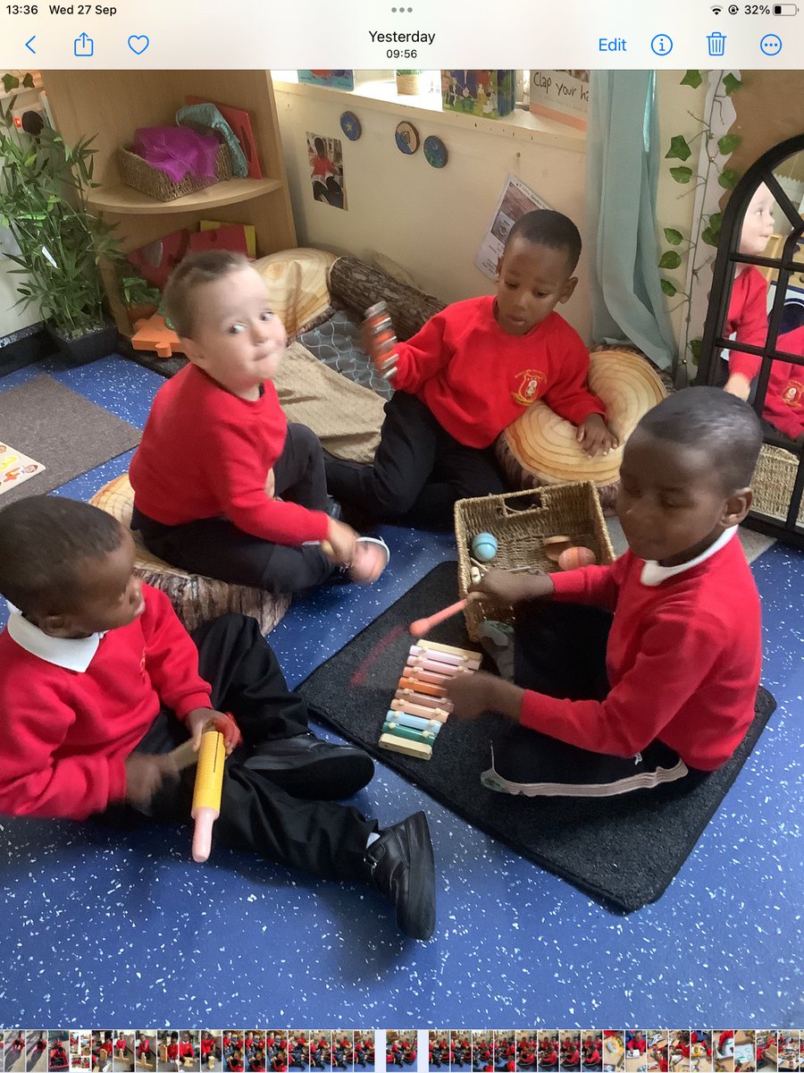 StJosephsCatho7's tweet photo. Nursery have formed a band! We have been exploring various musical instruments and discovered different sounds. We enjoyed singing some of our favourite nursery rhymes. Lots of happy musical children @bcw_cat #phase1phonics https://t.co/7oe02hd0ek