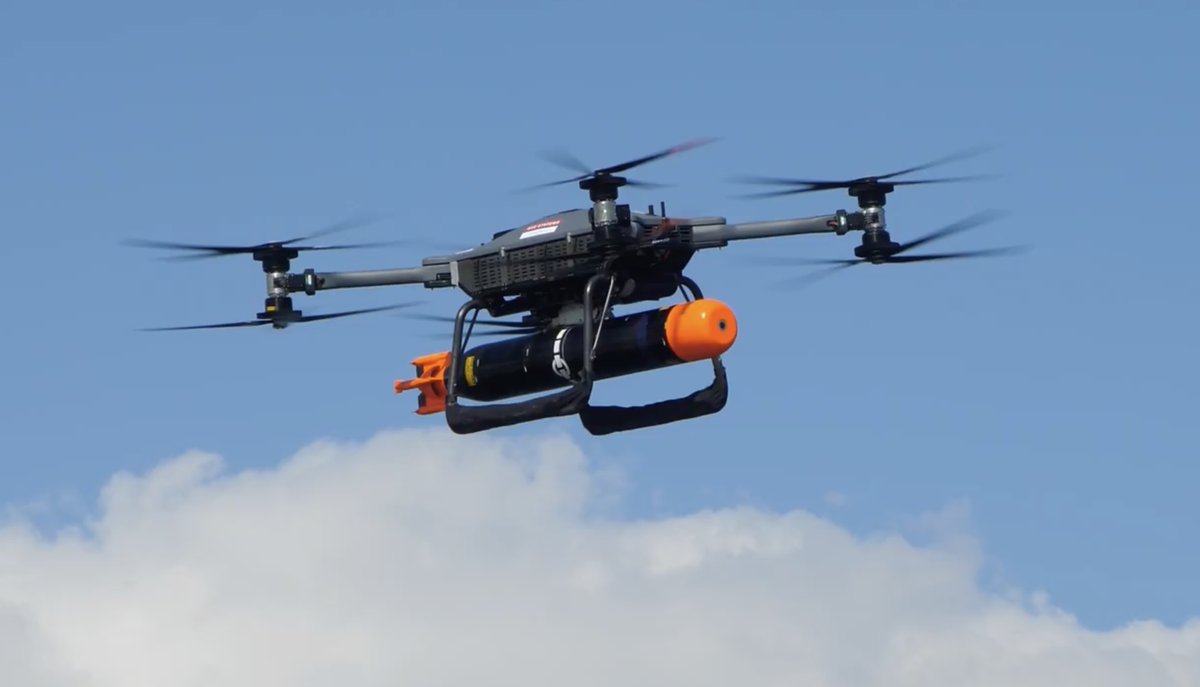 NavyLookout's tweet photo. This capability has been in development for some time but @MalloyAero T-600 heavy-lift UAS dropped a Sting Ray torpedo during trials at #REPMUS23 in 🇵🇹Portugal.

Not a subtitle for ASW helicopter but would give the RN another means of torpedo delivery at range given the absence of ASROC (and MTLS on Type 26).

https://t.co/NuvtIEGad5 

Via @BAESystemsAir