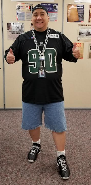 SchneiderELA's tweet photo. It's Dress Like A Celebrity Day!!! Luckily for me the paparazzi can't see me! #YouCantSeeMe #WordLife @JohnCena #NMSSpiritWeek #NoviPride https://t.co/xbzq0lQTCF