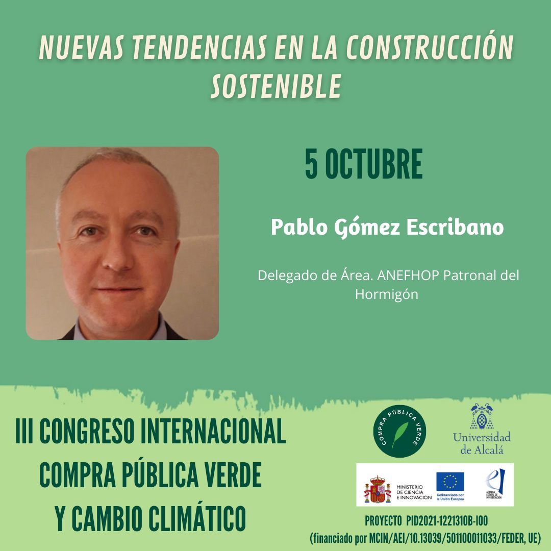 III Congreso Internacional de Compra Pública Verde y Cambio Climático.  

La quinta mesa del congreso se centra en presentar las nuevas tendencias en la construcción sostenible.

Inscripciones y programa: congresocompraverde.web.uah.es
<a href="/UAHes/">Universidad Alcalá</a>