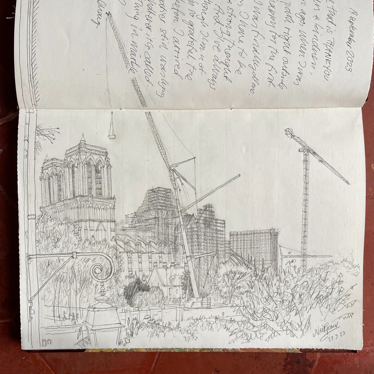 Neil Gower (@neiljgower) on Twitter photo Well, this could NOT go unrecorded, and where better? The view and my contribution to the Shakespeare&Co Writers’ Room Visitors’ Book
#NotreDame #Paris
#pencil #drawing #sketching
<a href="/Shakespeare_Co/">Shakespeare&Company</a> Well, this could NOT go unrecorded, and where better? The view and my contribution to the Shakespeare&Co Writers’ Room Visitors’ Book
#NotreDame #Paris
#pencil #drawing #sketching
<a href="/Shakespeare_Co/">Shakespeare&Company</a>