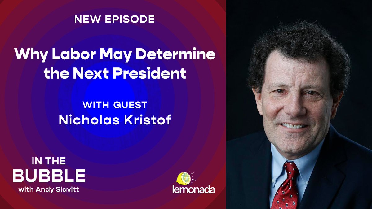 This week on In the Bubble. @ASlavitt and New York Times Opinion writer @NickKristof discuss how the Democratic Party lost blue-collar workers and why highly educated progressives fail to connect with rural voters. Listen: link.chtbl.com/InTheBubble?si…